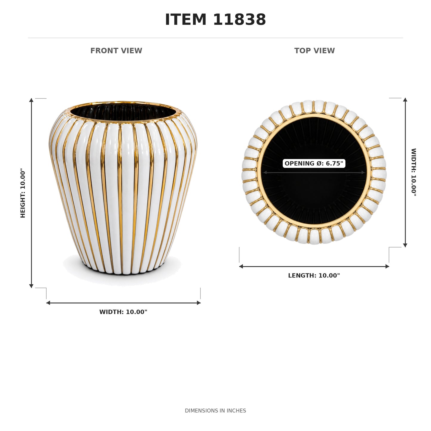 Prima Ribbed Ceramic Planter