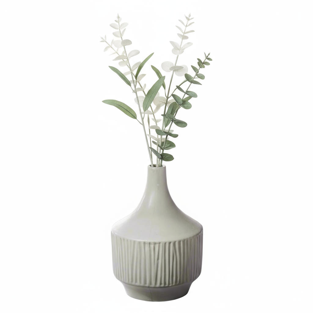Mireya Corrugated Ceramic Vase