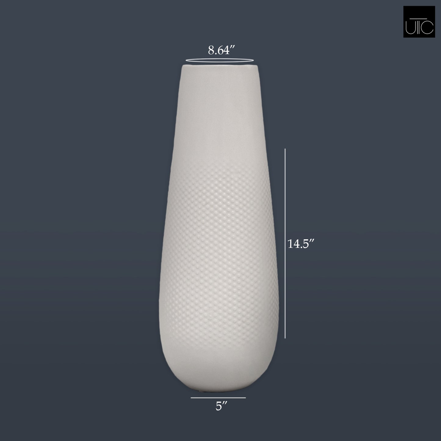 Jax Embossed Dot Ceramic Vase