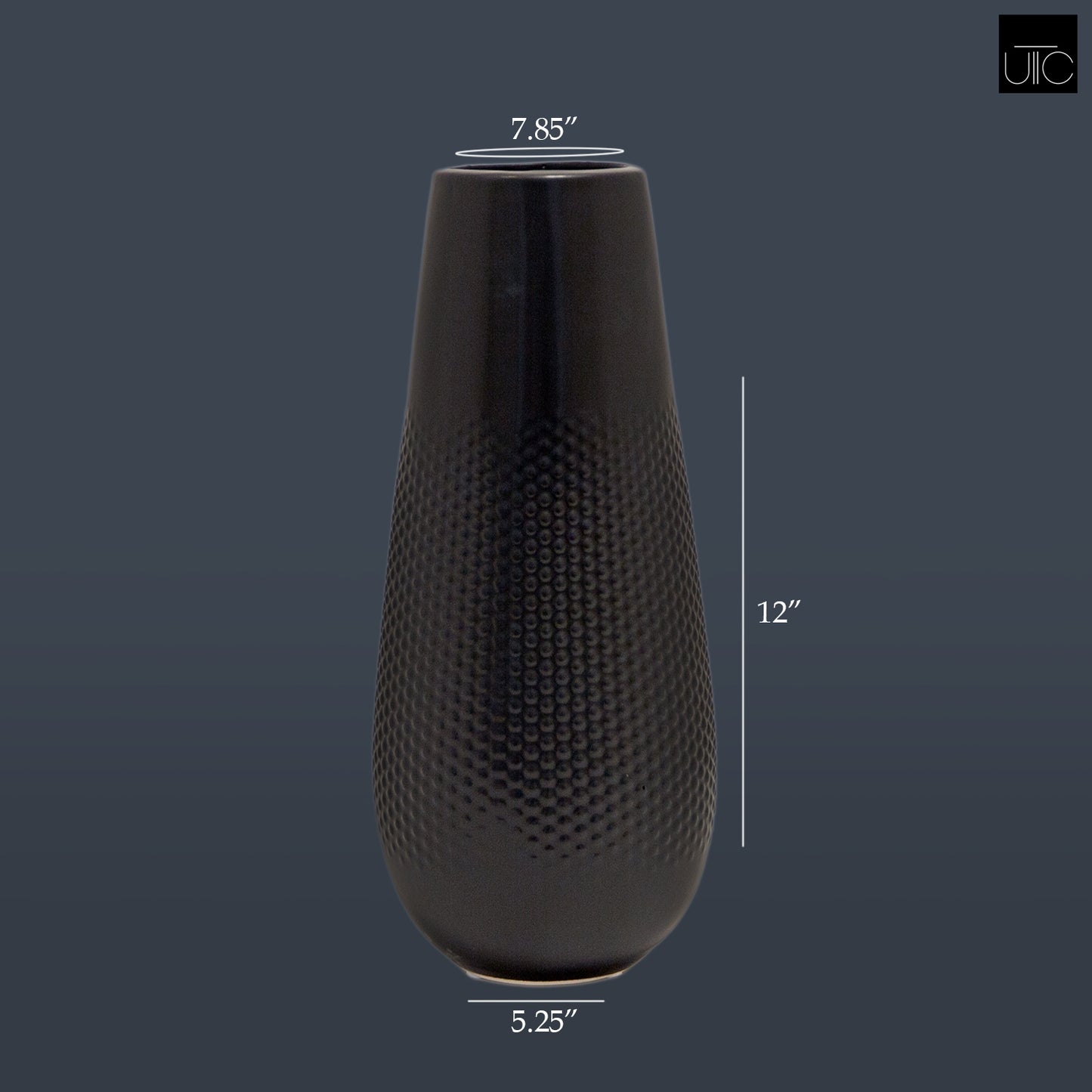 Jax Embossed Dot Ceramic Vase