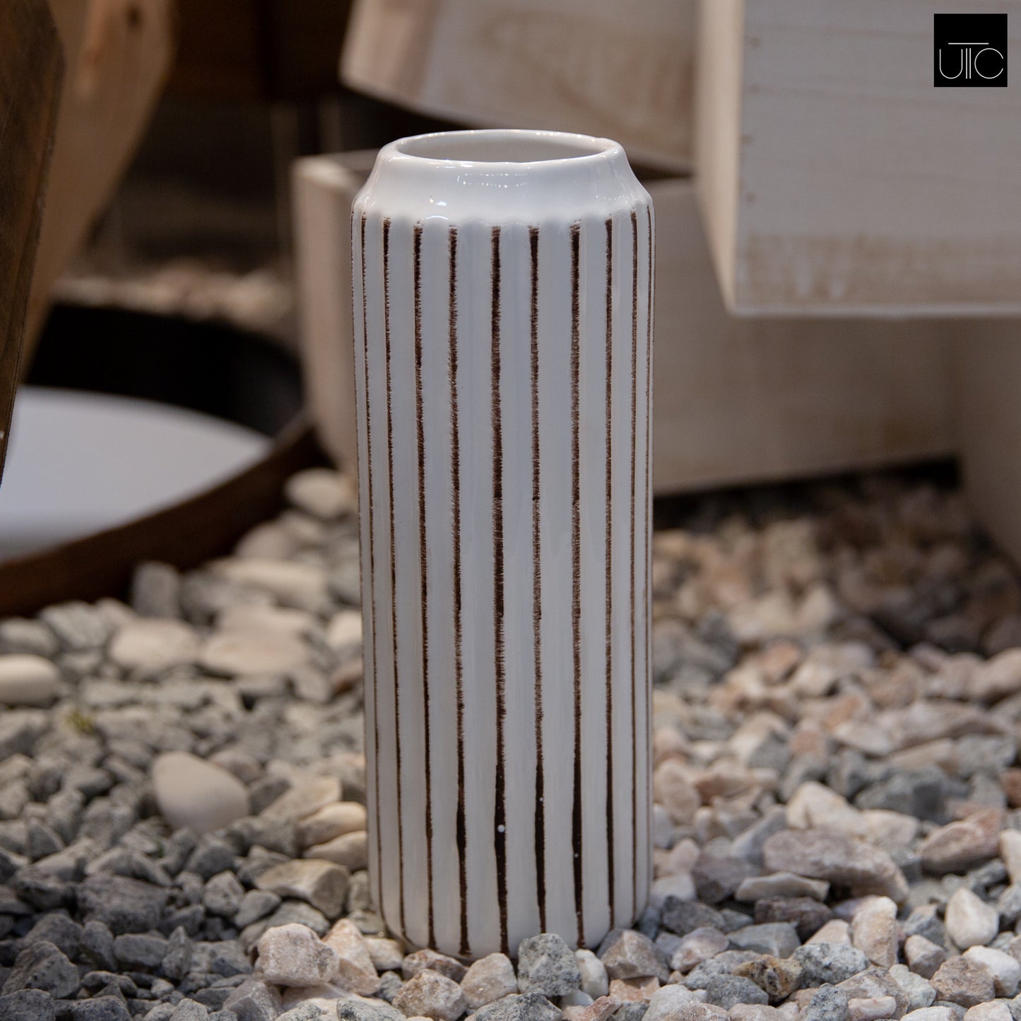 Jensen Corrugated Ceramic Vase