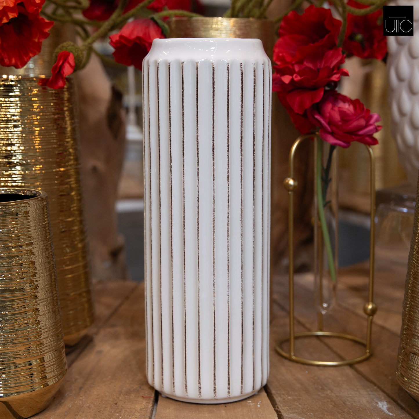 Jensen Corrugated Ceramic Vase
