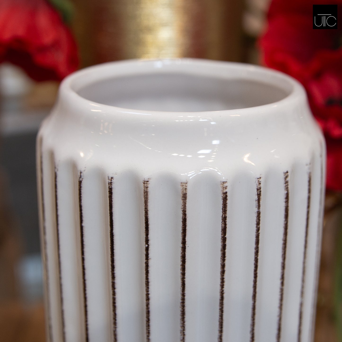 Jensen Corrugated Ceramic Vase