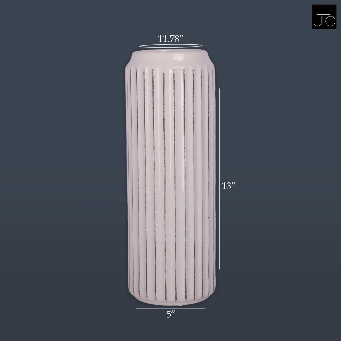 Jensen Corrugated Ceramic Vase