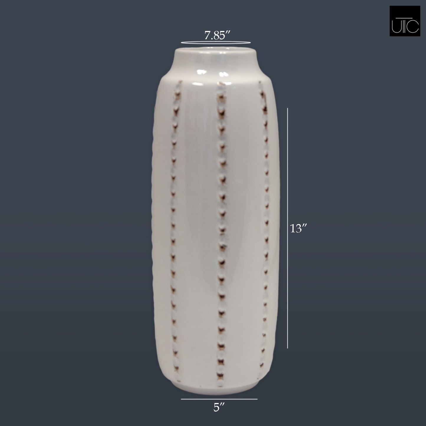 Tallis Ceramic Vase with Textured Design