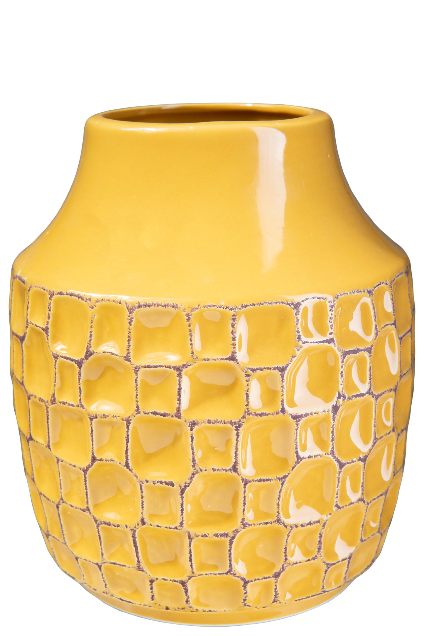 Marla Textured Bellied Ceramic Vase