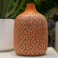 Faryn Distressed Diamond Pattern Vase