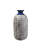 Samara Gloss Ceramic Striped Trumpet Vase