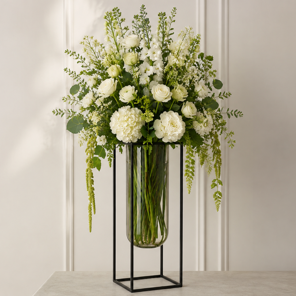 Wexler Coated Finish Square Metal Vase