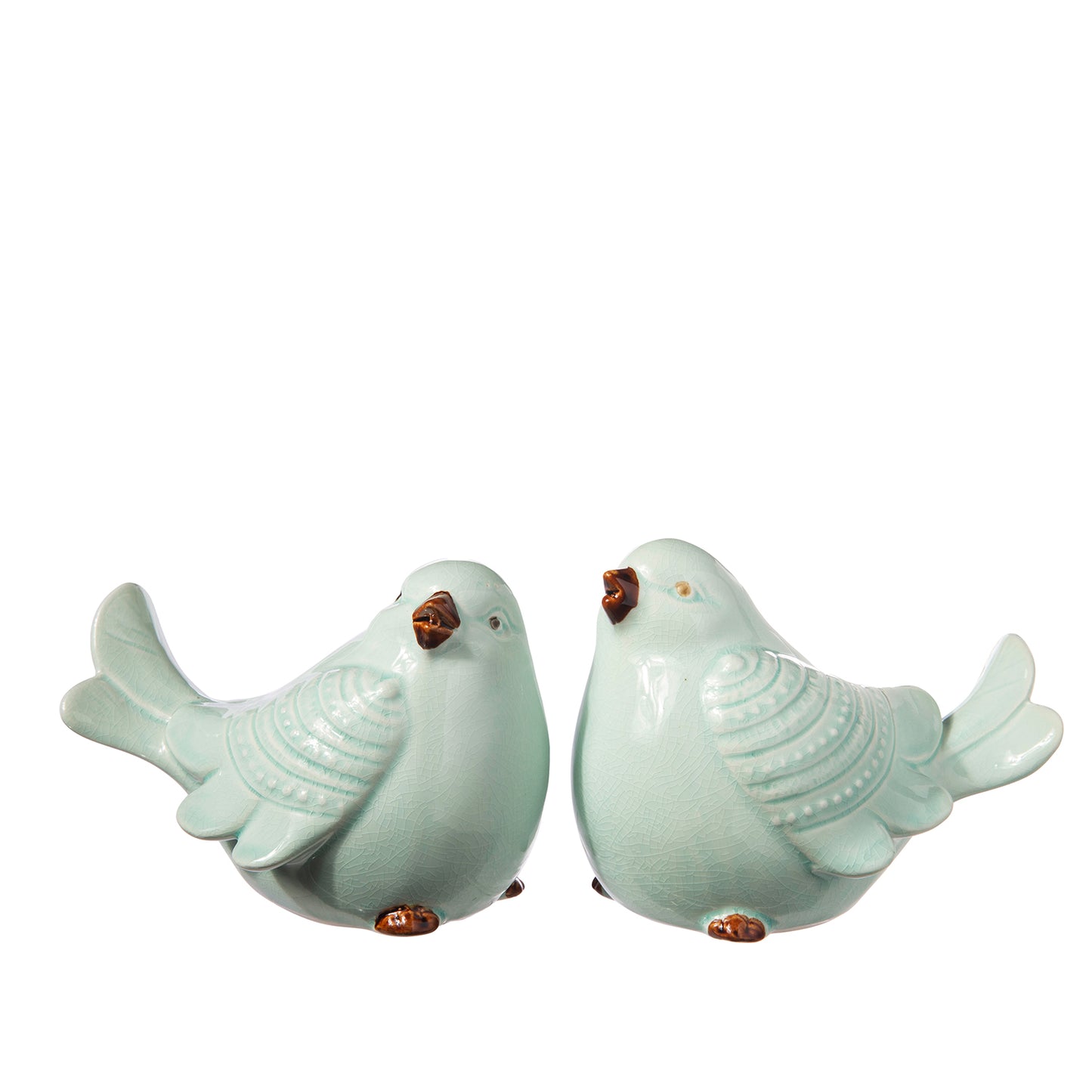 Soriel Gloss Blue Cardinal Bird Figurines