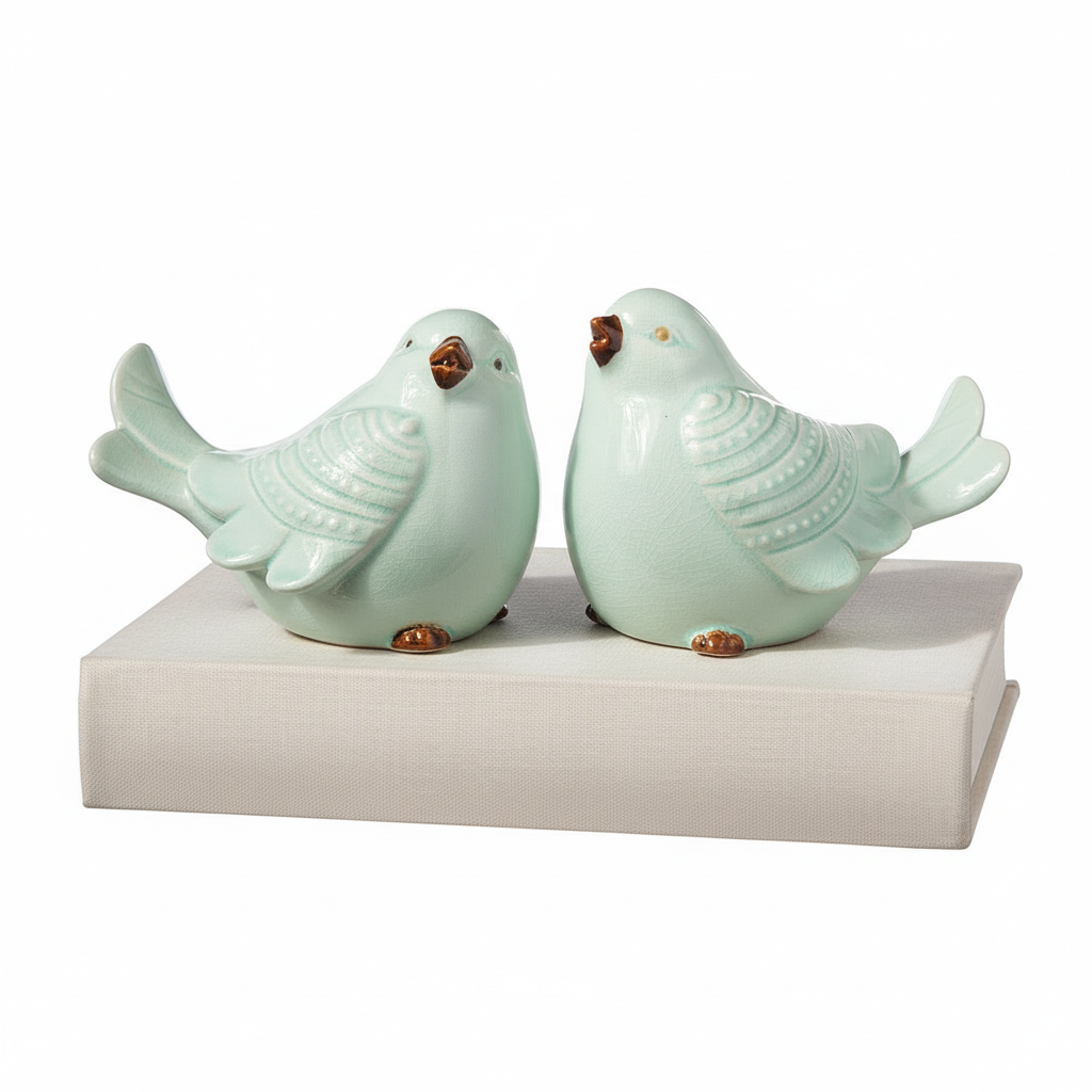 Soriel Gloss Blue Cardinal Bird Figurines