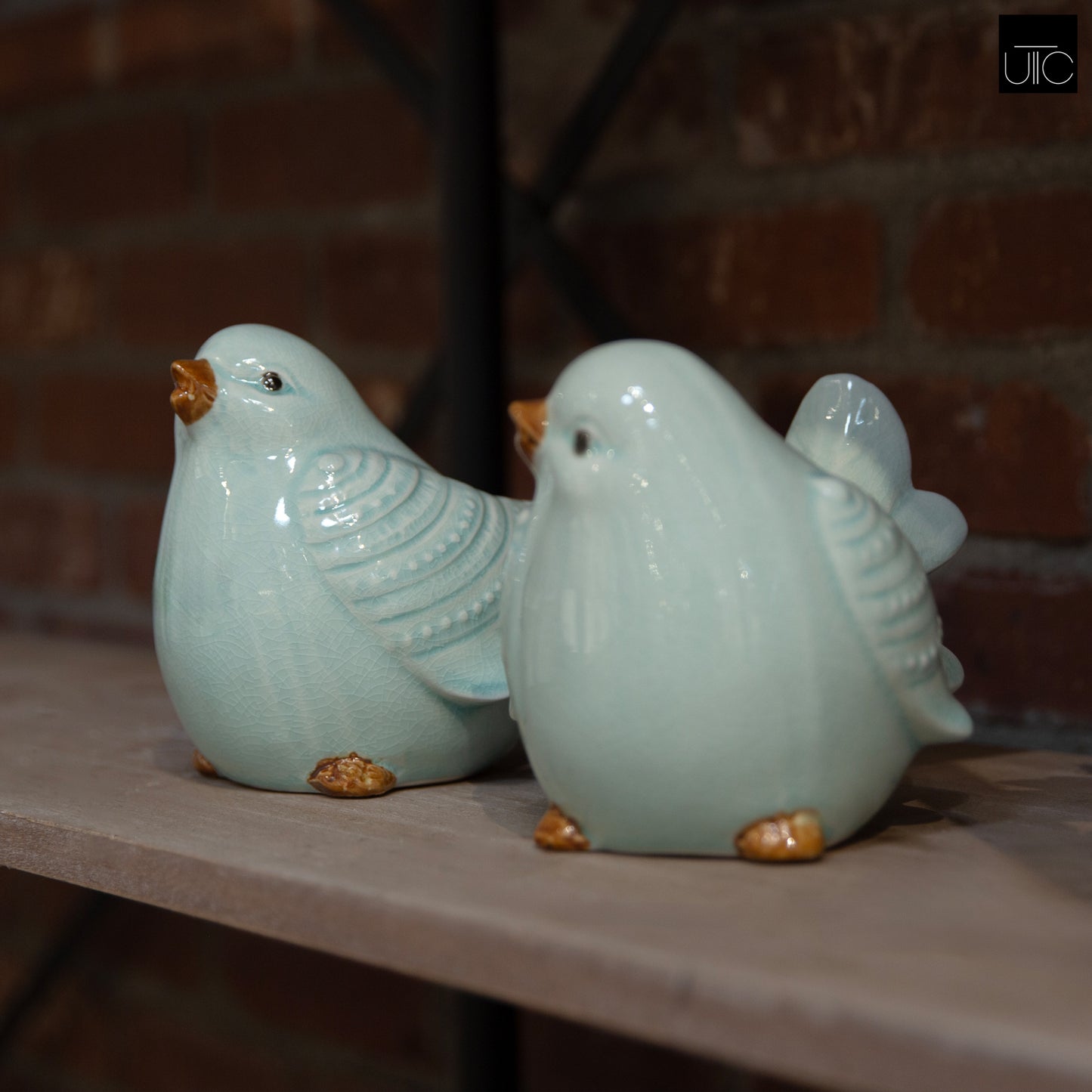 Soriel Gloss Blue Cardinal Bird Figurines