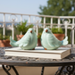 Yannel Gloss Green Cardinal Figurines (Set of 2)