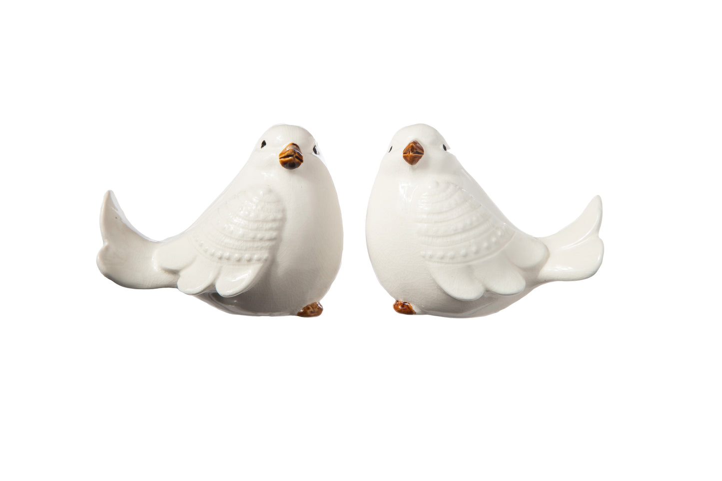 Yannel Gloss Green Cardinal Figurines (Set of 2)