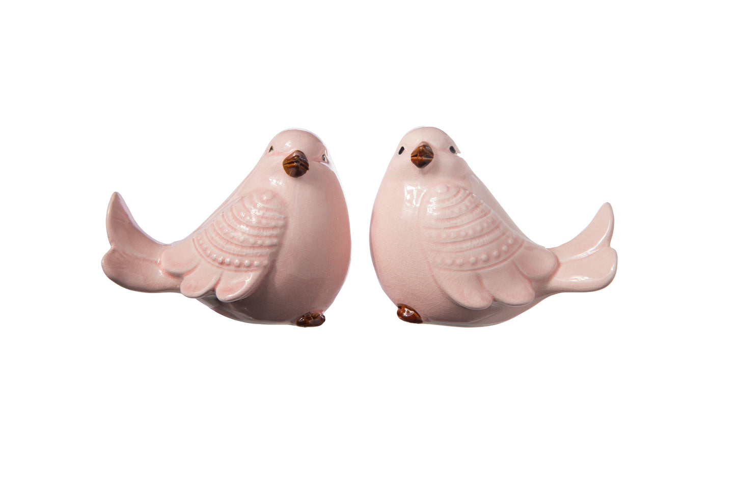 Yannel Gloss Green Cardinal Figurines (Set of 2)