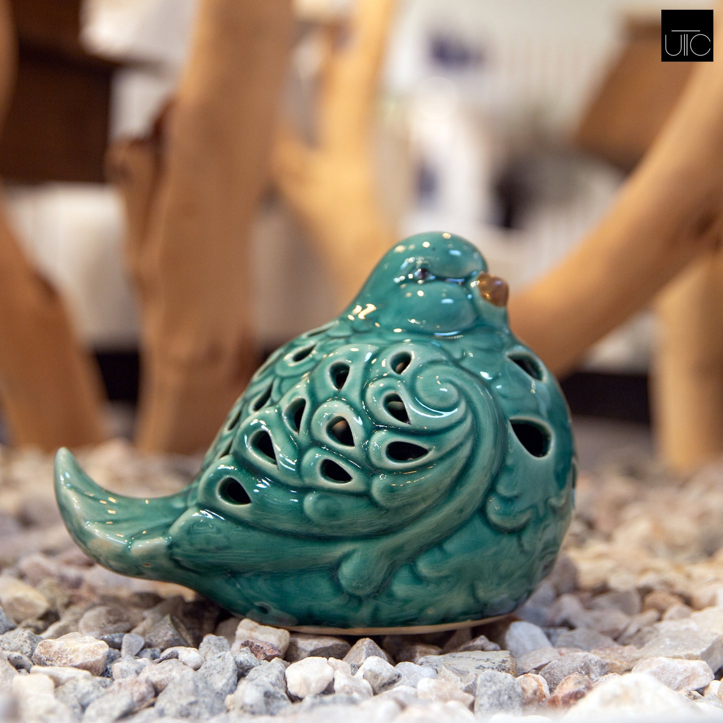 Ellora Cutout Ceramic Bird Figurine
