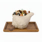 Aqua White Ceramic Shell Planter Decorative Pot
