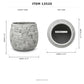 Larysa Ribbed Cement Planter