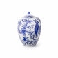 Vicki Blue & White Chinoiserie Ginger Jar with Floral Motif