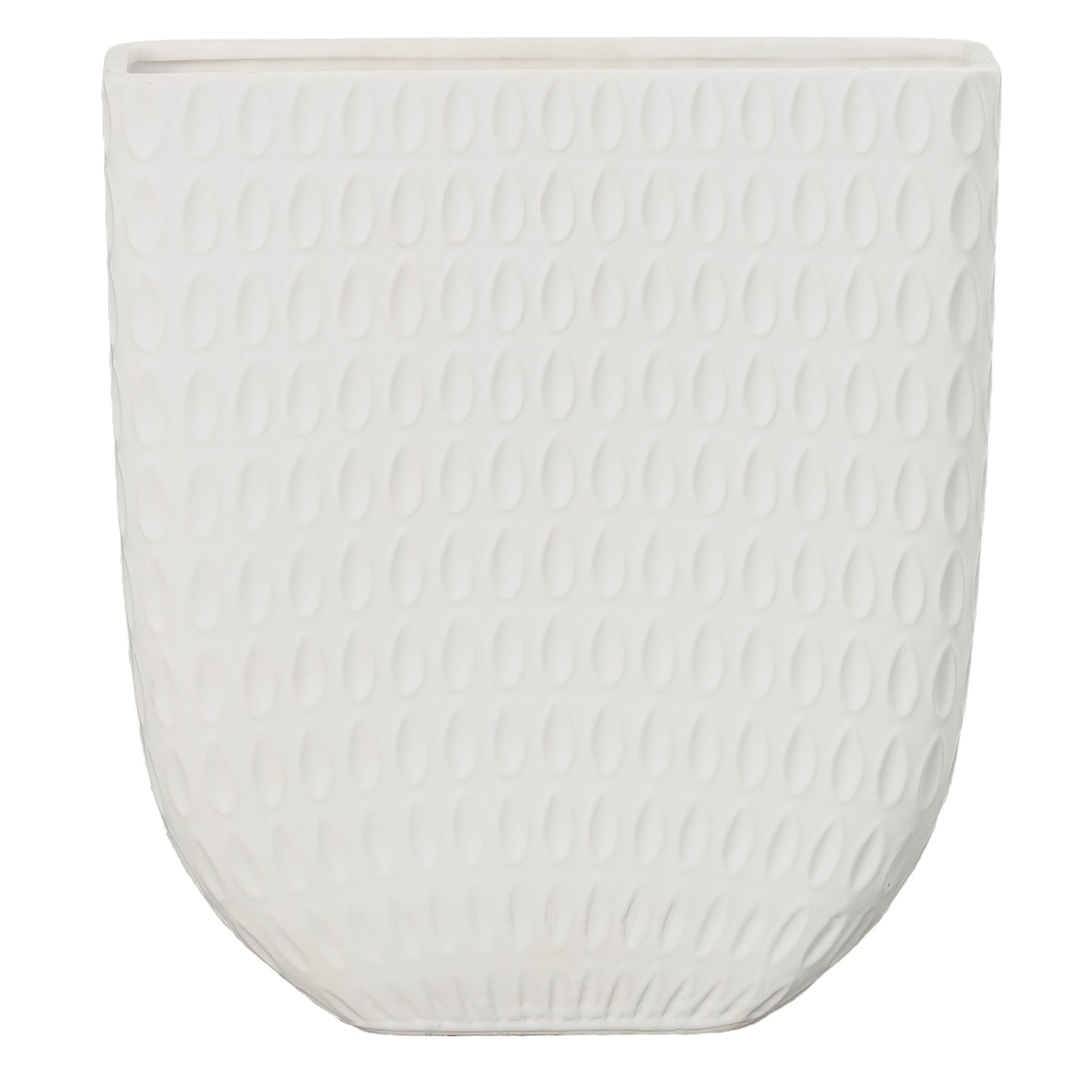 Martina Ceramic Tall Rectangle Vase with Elliptical Pattern
