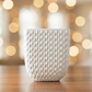 Martina Ceramic Tall Rectangle Vase with Elliptical Pattern