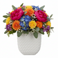 Martina Ceramic Tall Rectangle Vase with Elliptical Pattern