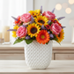 Martina Ceramic Tall Rectangle Vase with Elliptical Pattern