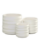 Calyx Banded Ceramic Vase Set (Set of 3)