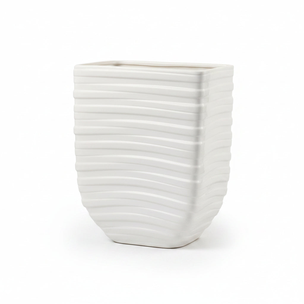 Aisha Tall Rectangular Ceramic Vase