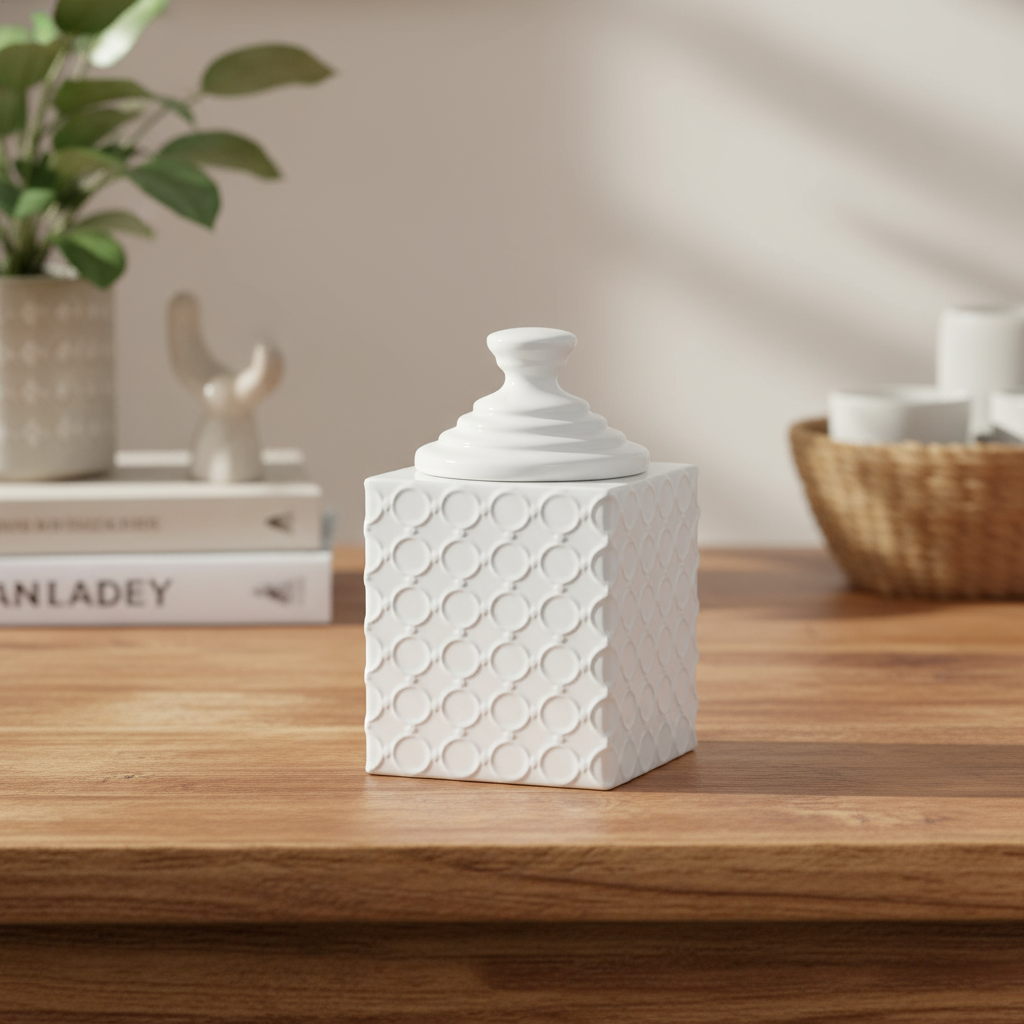 Yasmina Ceramic Square Canister