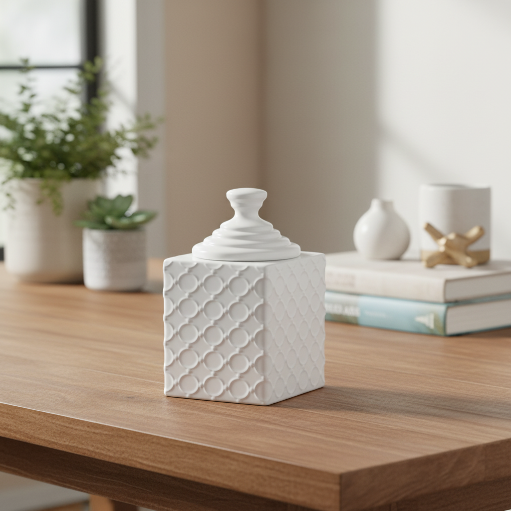 Yasmina Ceramic Square Canister