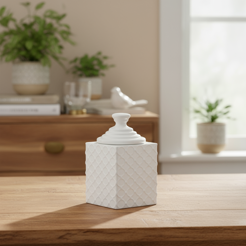 Yasmina Ceramic Square Canister