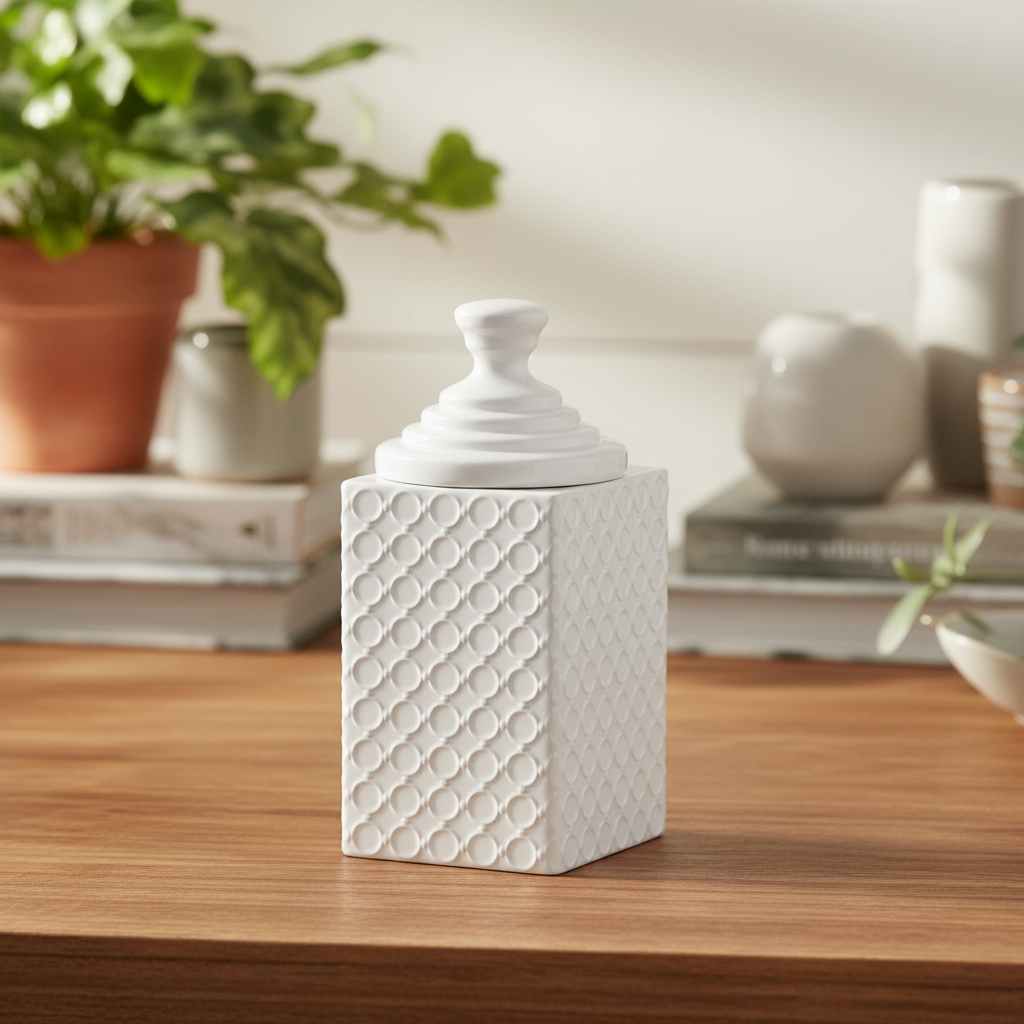 Yasmina Ceramic Square Canister