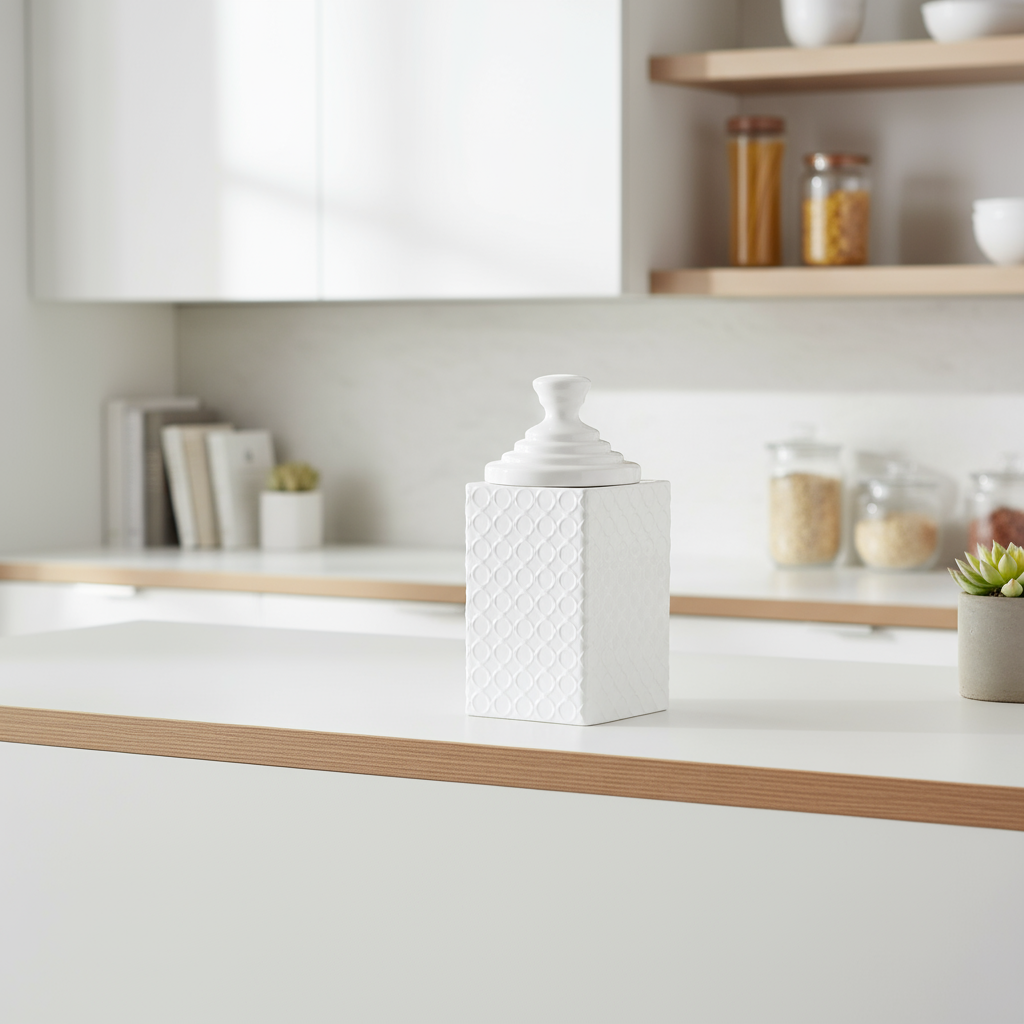 Yasmina Ceramic Square Canister