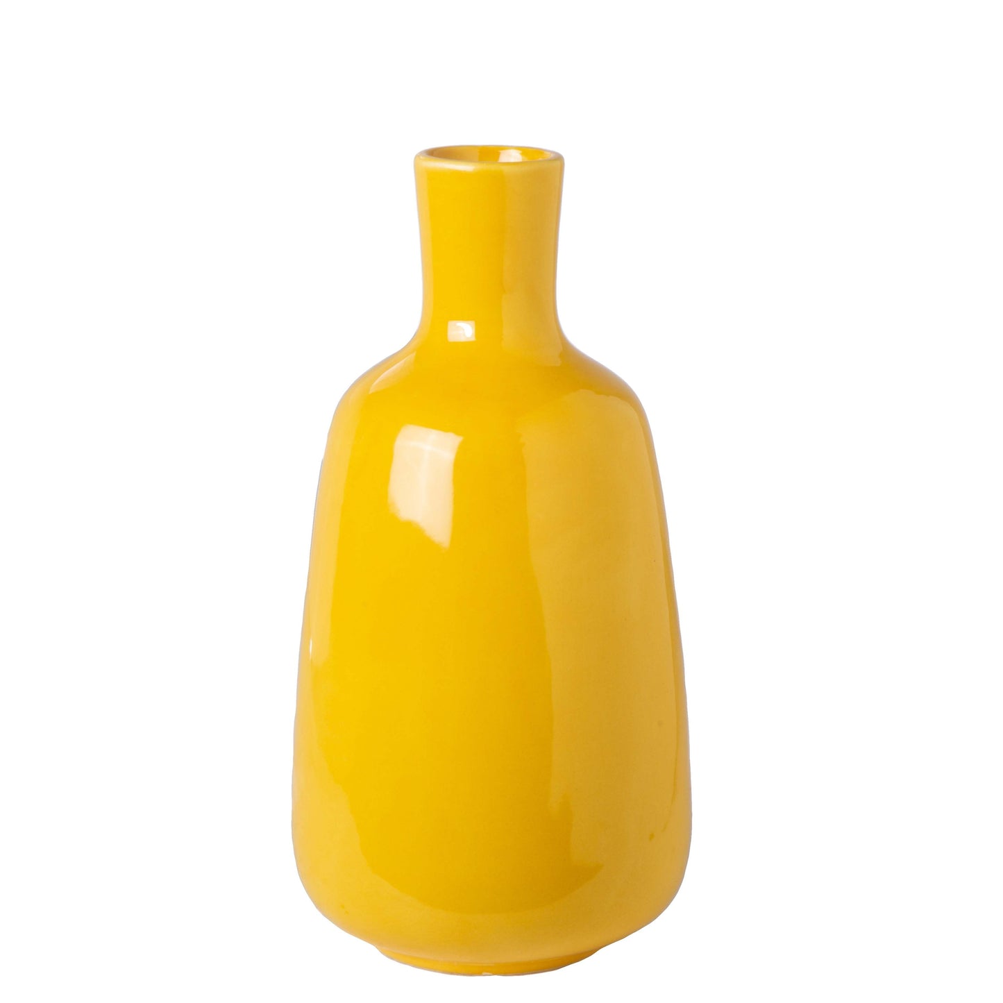 Candice Ceramic Round Bellied Vase with Short Neck Design