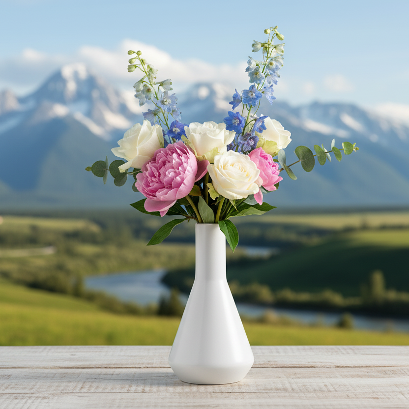 Aaliyah Ceramic Round Bellied Bottle Vase