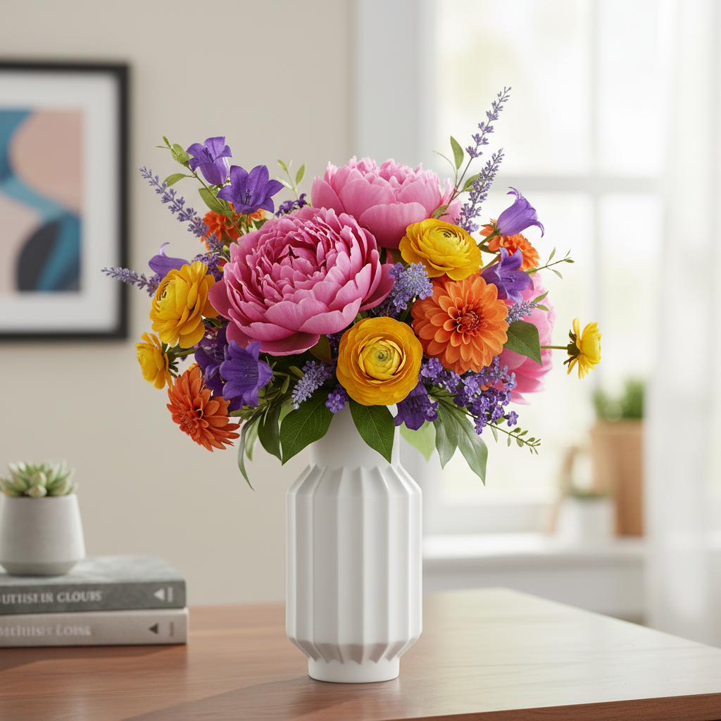 Jiya Ceramic Round Bottle Vase