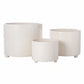 Ceramic Round Pot Gloss Finish Cream-10.00"H -136