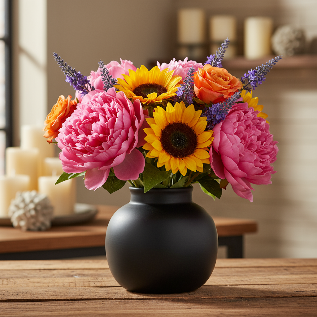 Jaxine Ceramic Bellied Vase
