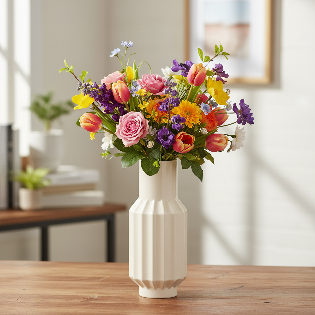 Jiya Ceramic Round Bottle Vase