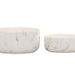 Mendi Symmetric Marble Ceramic Pots (Set of 2)