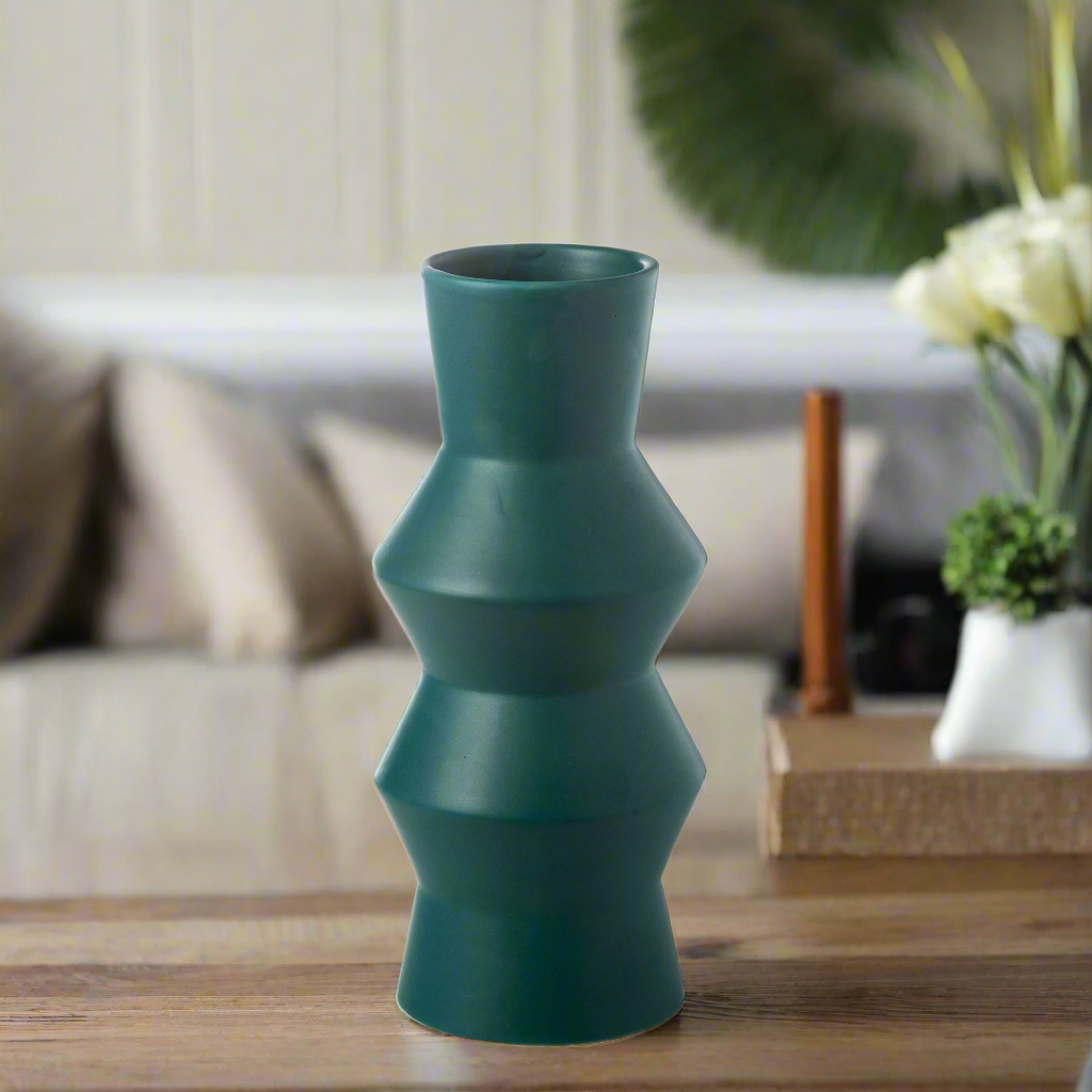 Virelle Debossed Column Ceramic Vase