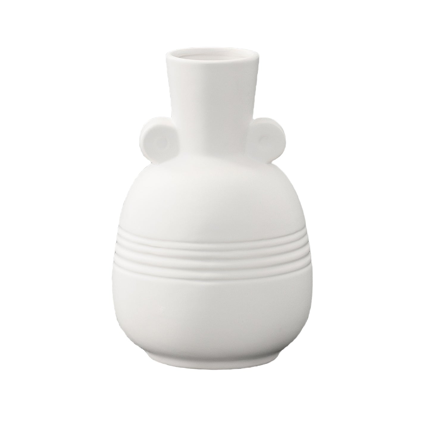 Vesari Embossed Banded Ceramic Vase