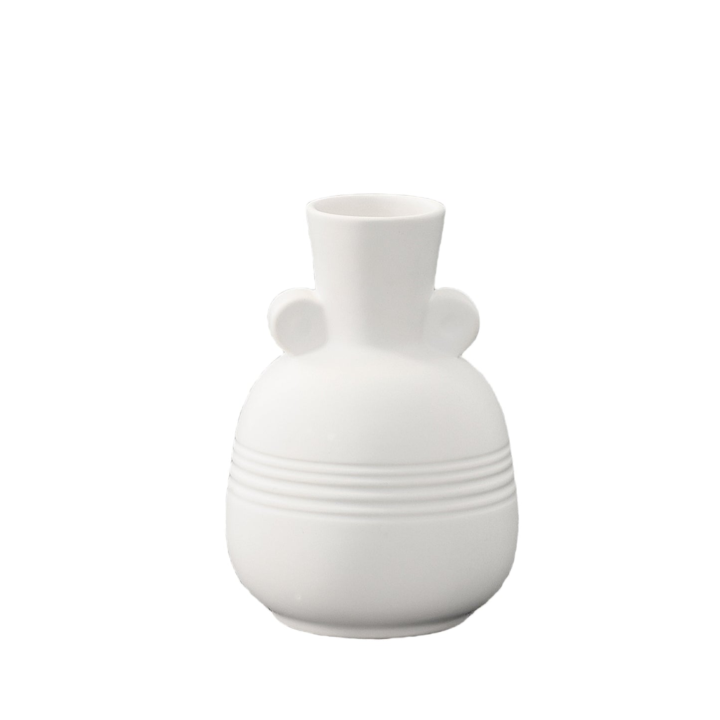 Vesari Embossed Banded Ceramic Vase