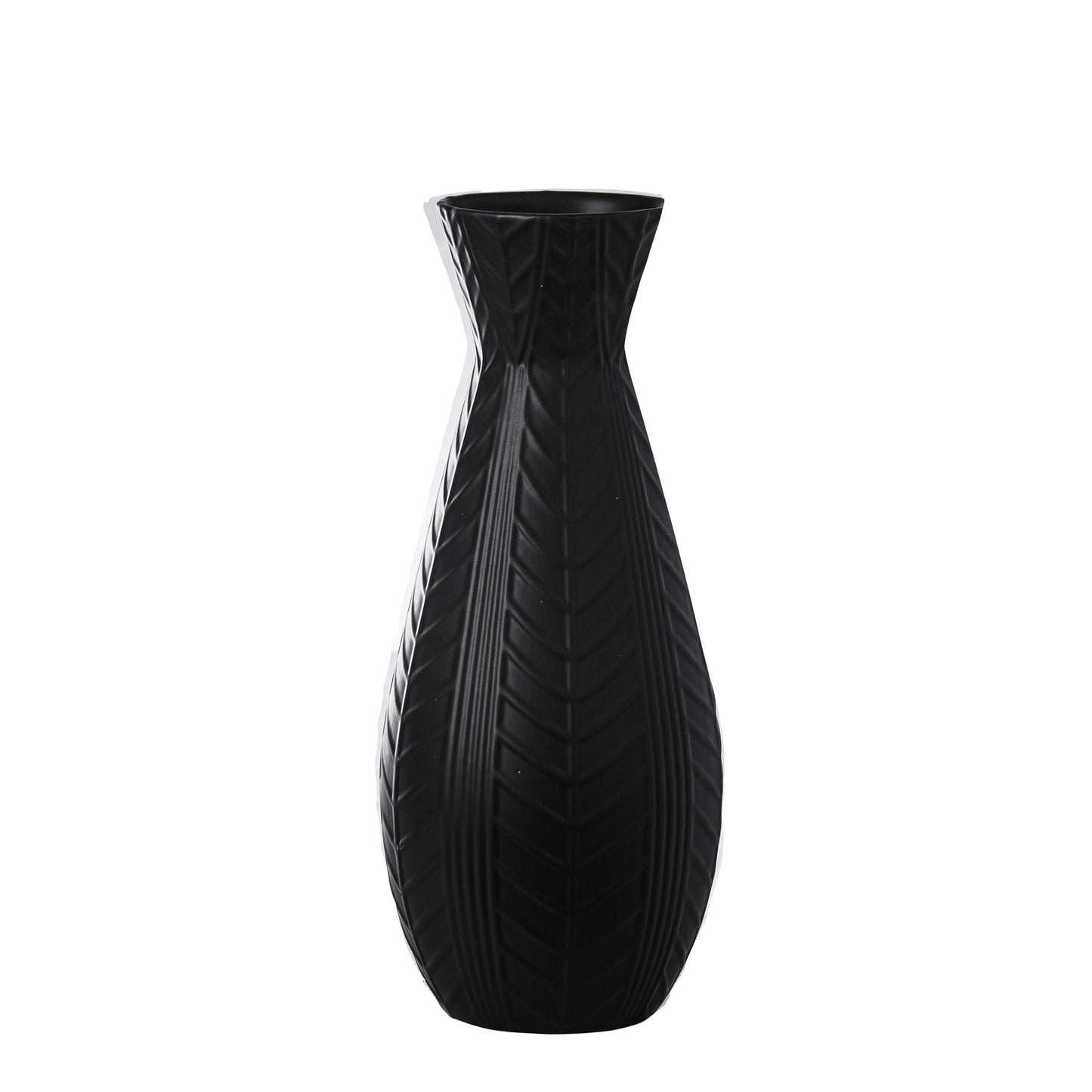 Zellè Ceramic Round Bellied Bottle Vase with Shoulder Bump Design