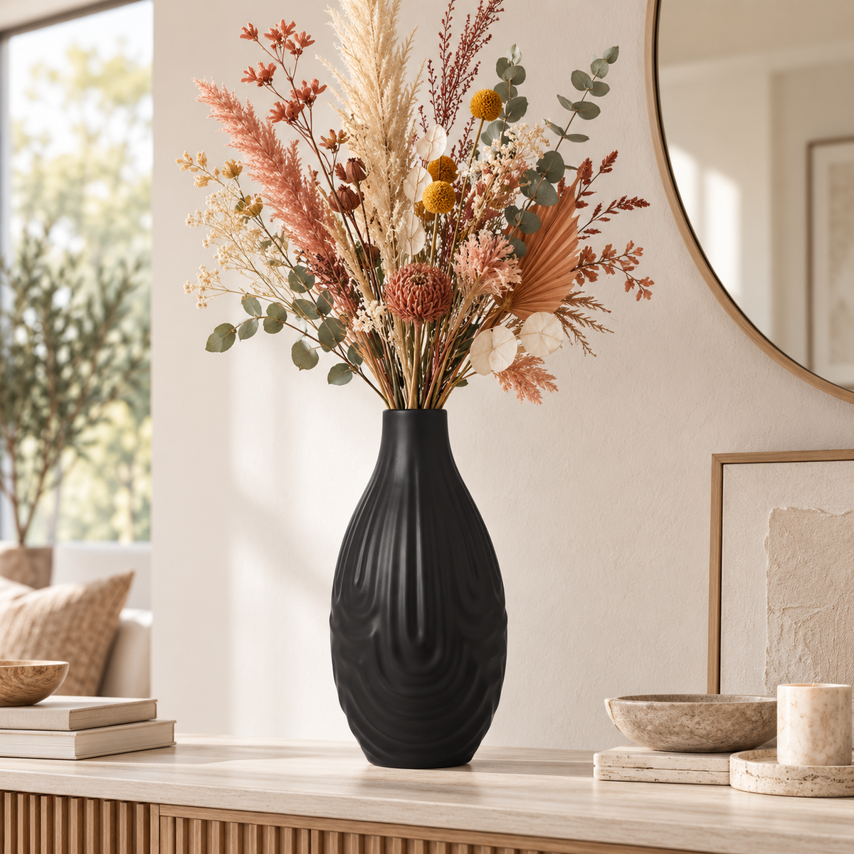 Moana Abstract Line Ceramic Vases