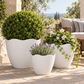 Nishka Ceramic Oval Pot with Irregular Lip (Set of 3)