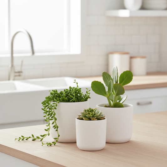 Firth Matte Ceramic Round Pots (Set of 3)