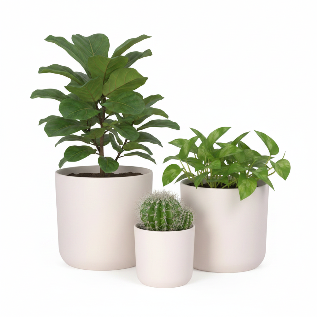 Firth Matte Ceramic Round Pots (Set of 3)