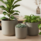 Emma Ceramic Round Plain Pots (Set of 3)